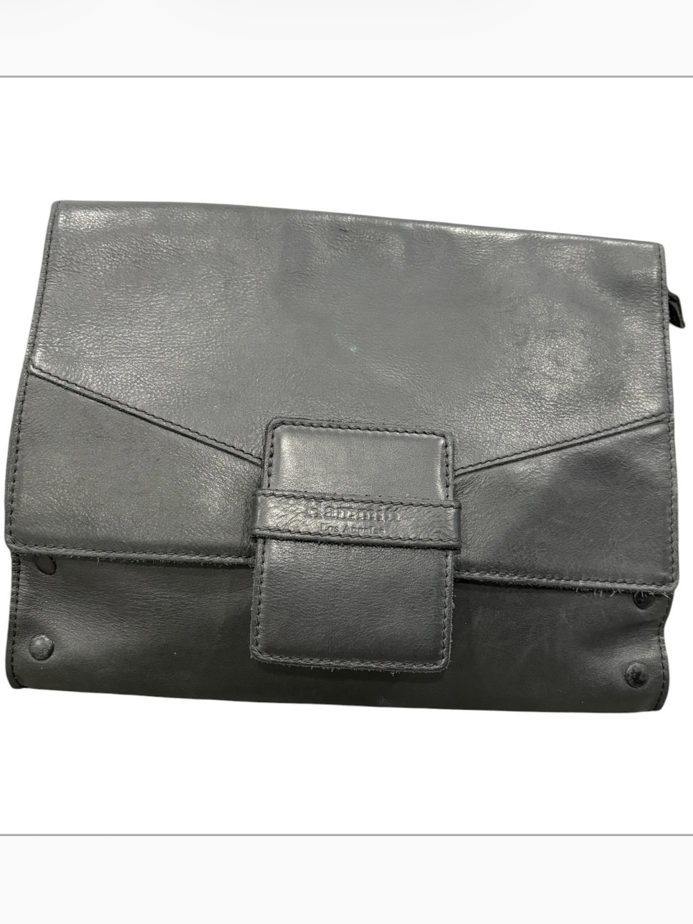 Hammitt LA Black Leather Edgy Messenger Crossbody Bag Red Interior $425 - Picture 4 of 11